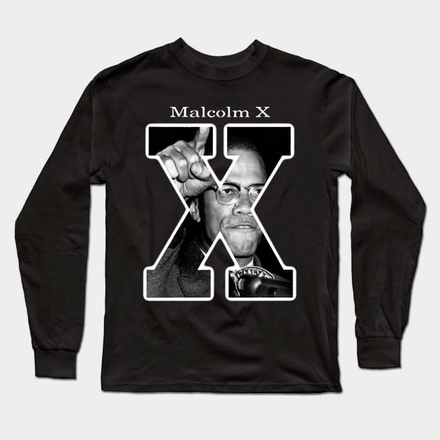 Malcolm X Long Sleeve T-Shirt by Gemini Chronicles